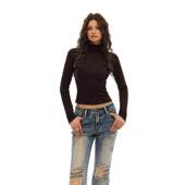 秋冬内搭辣妹长袖 Vone 上衣女t恤 复古修身 加绒打底衫 SheeE 美式