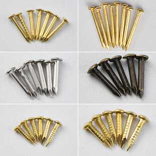 粗度1.5mm/1.15mm镀铜迷你小铁钉圆头钉装饰钉家具铁钉黄铜小铜钉