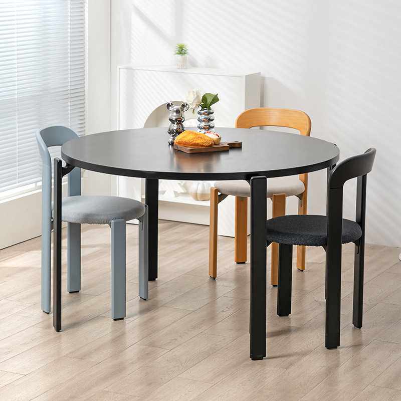 北欧圆桌TABLE 中古侘寂复刻餐桌会议桌木质桌子日式创意简约圆桌