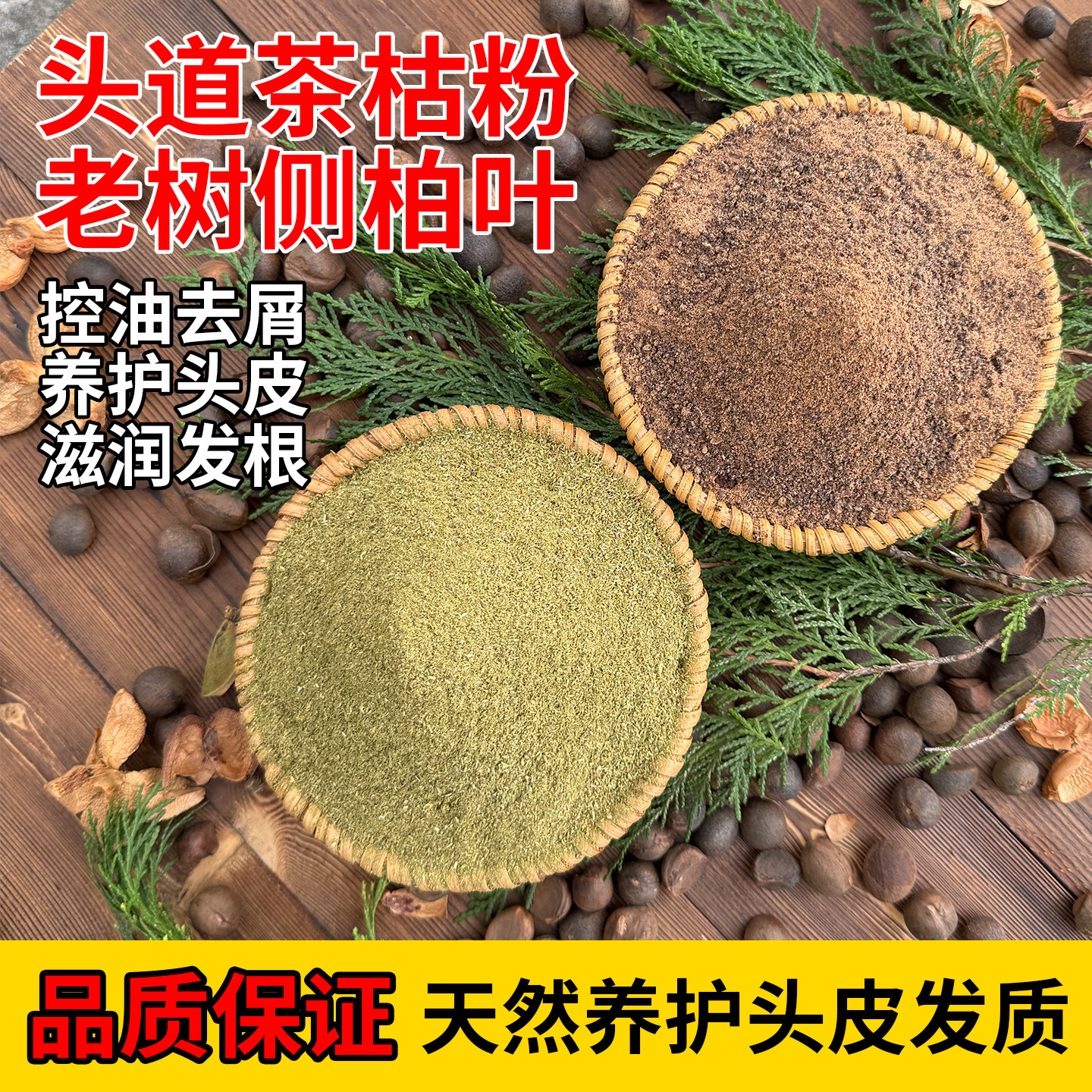 广西正宗头道茶枯粉野生侧柏叶粉图片