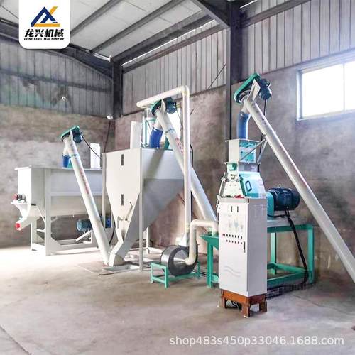 粉料加工机组加工鸡饲料猪饲料成套机械设备龙兴机械