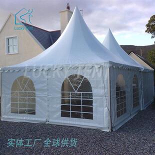 甘肃景区户外活动棚5x5m,6x6m,8x8m尖顶帐篷欧式奢华婚礼摄影篷房