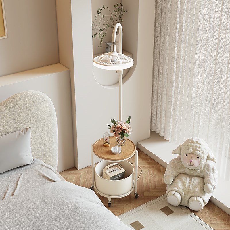 中古风可移动小推车客厅奶油风多功能代替床头柜收纳推拉茶几边几