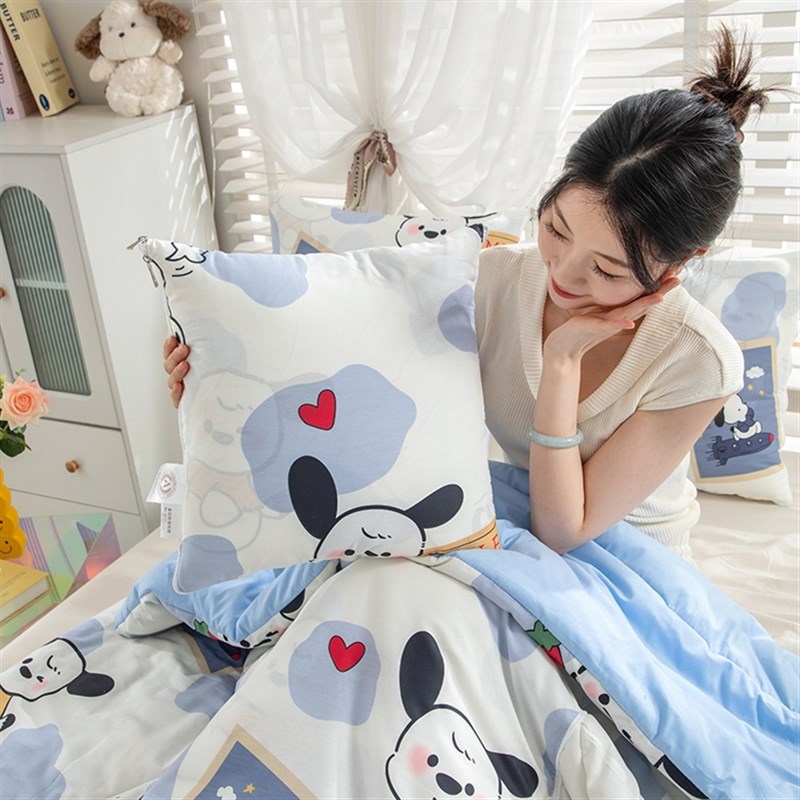 全棉抱枕被子两用2025新款二合一午睡车载枕头被车用折叠靠枕毯子