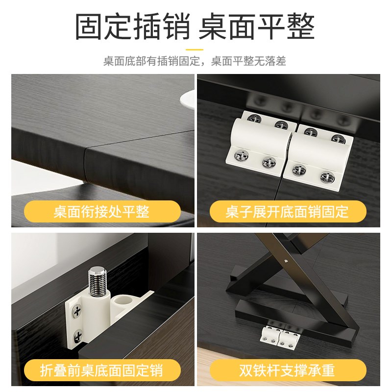 家用折叠桌简易1米吃饭桌餐桌方桌子90cm户外摆摊折叠桌椅小户型