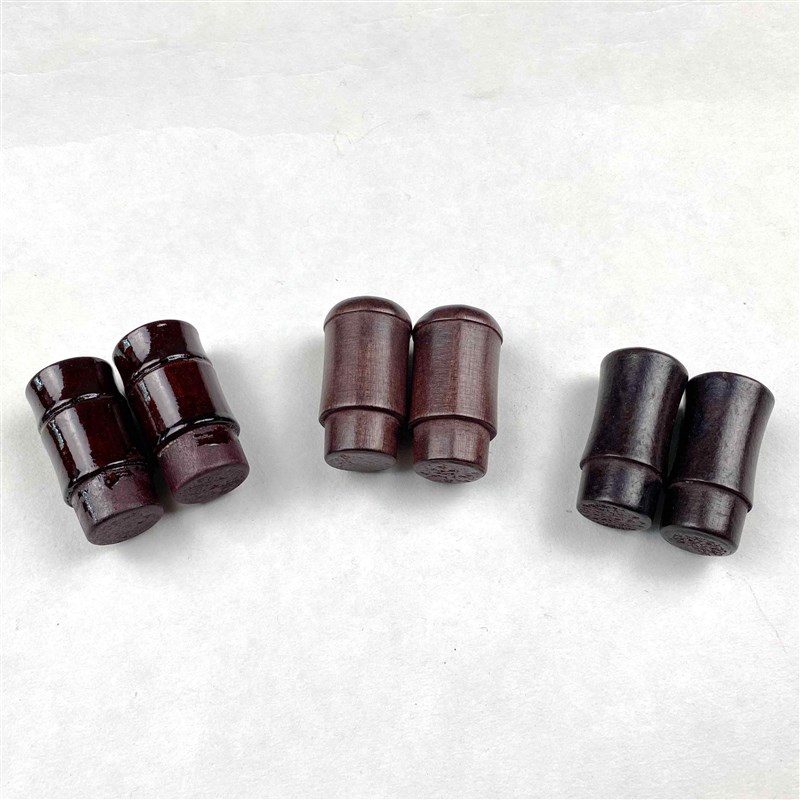 字画装裱材料裱画轴头纸管地杆带把轴头竹节蘑菇仿古堵头2.5口径2