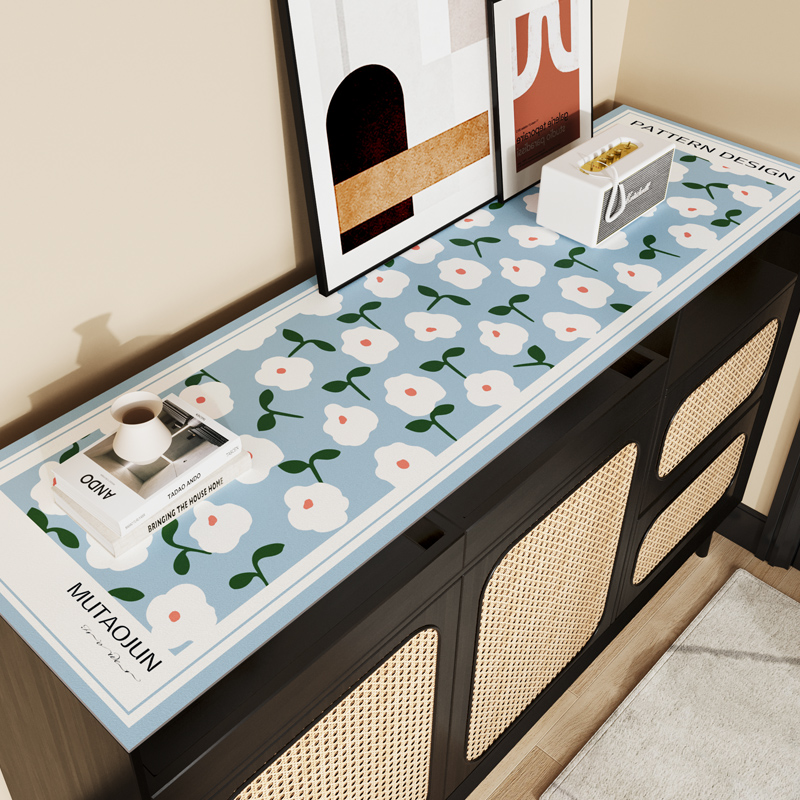 电视柜桌垫鞋柜防水防油桌布轻奢高级感餐边柜台面垫子桌面保护膜