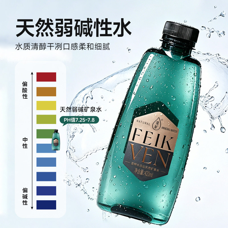 长白山天然弱碱矿泉水420ml*12瓶