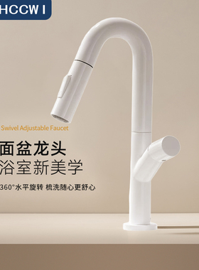 恒卫 天鹅系列阳台水龙头家用洗衣水池面盆冷热旋转抽拉式HC-108S