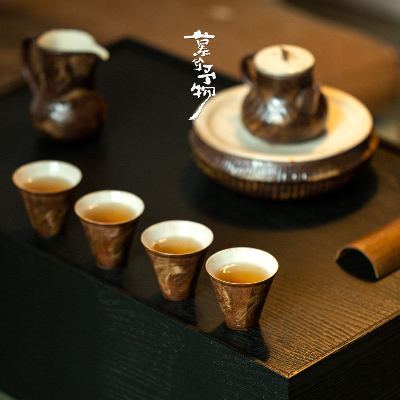 慕兮予物寂色粉引铃朵杯主人杯茶杯品茗杯复古匀茶杯家用茶具杯子