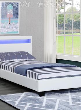 外1864-1贸工厂变色LED灯卧室双人床udob le bed床 with ledlight