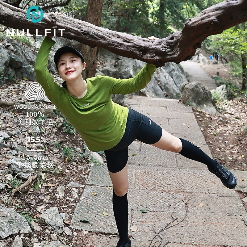 100%美利奴羊毛速干衣保暖T恤女