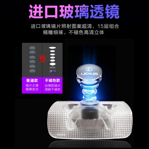 雷克萨斯IS迎宾i灯IS200t IS250 IS300改装车门投影灯装饰氛围灯