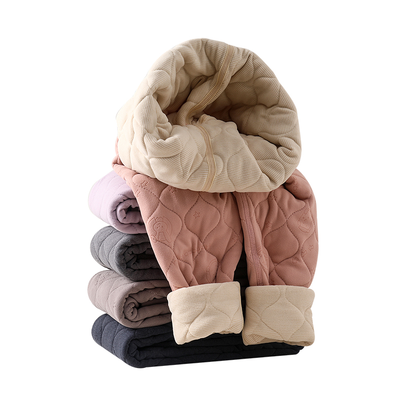 女童发热衣裤校服神器内穿秋y冬季款加厚蚕丝马甲棉衣棉裤儿童