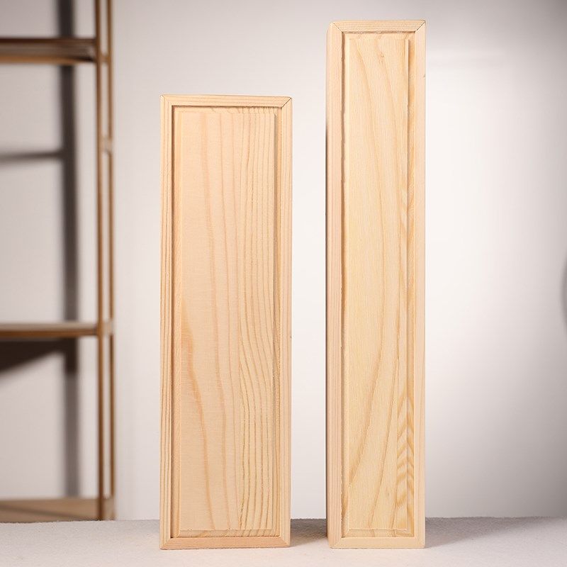 樟木毛笔盒香适用文房木盒天然香樟木礼盒收R纳毛笔专用实木盒