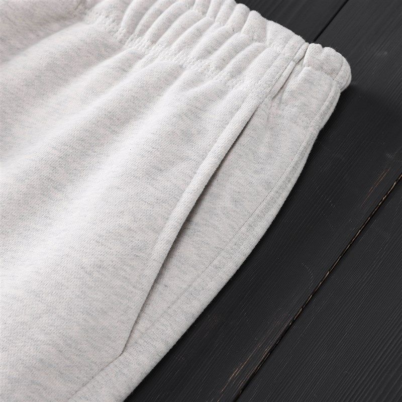 2025春双股双纱洗水柔软耐磨九分裤 浅花灰P毛线圈松紧腰束脚卫裤,男装,卫裤,淘宝优惠券,粉丝福利购,淘宝优惠卷