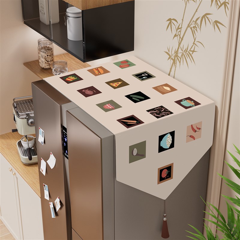 冰箱防尘盖布防灰尘防尘罩顶盖布202E5新款单开双开门冰柜遮尘盖