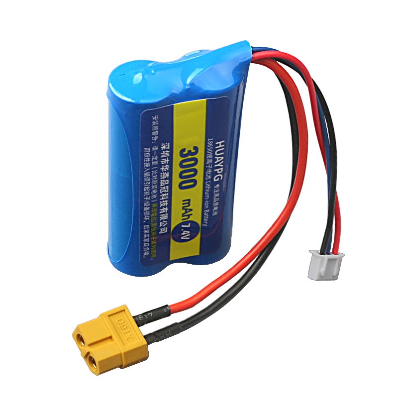 7.4Vb动力10C倍率锂18650电池组XT60插头2S可充电高速遥控车大容