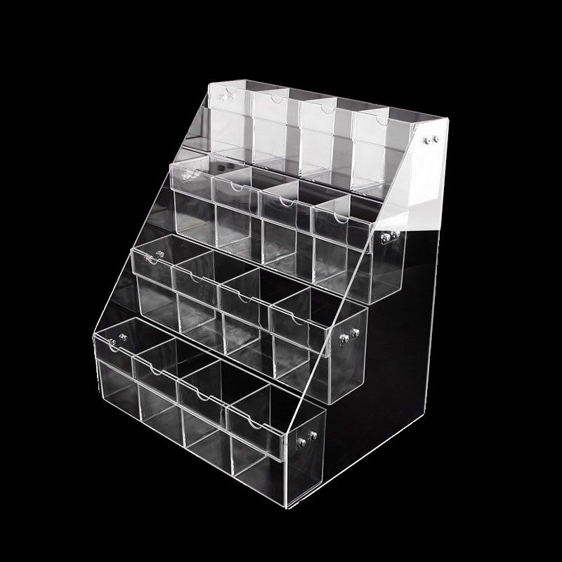 超市大容量笔筒收纳架办公t室桌面简约商务学生中性笔阶梯宝塔笔