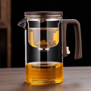 飘逸杯茶壶水分离耐热玻璃磁吸无杆内胆办公室懒人泡茶冲茶器茶具