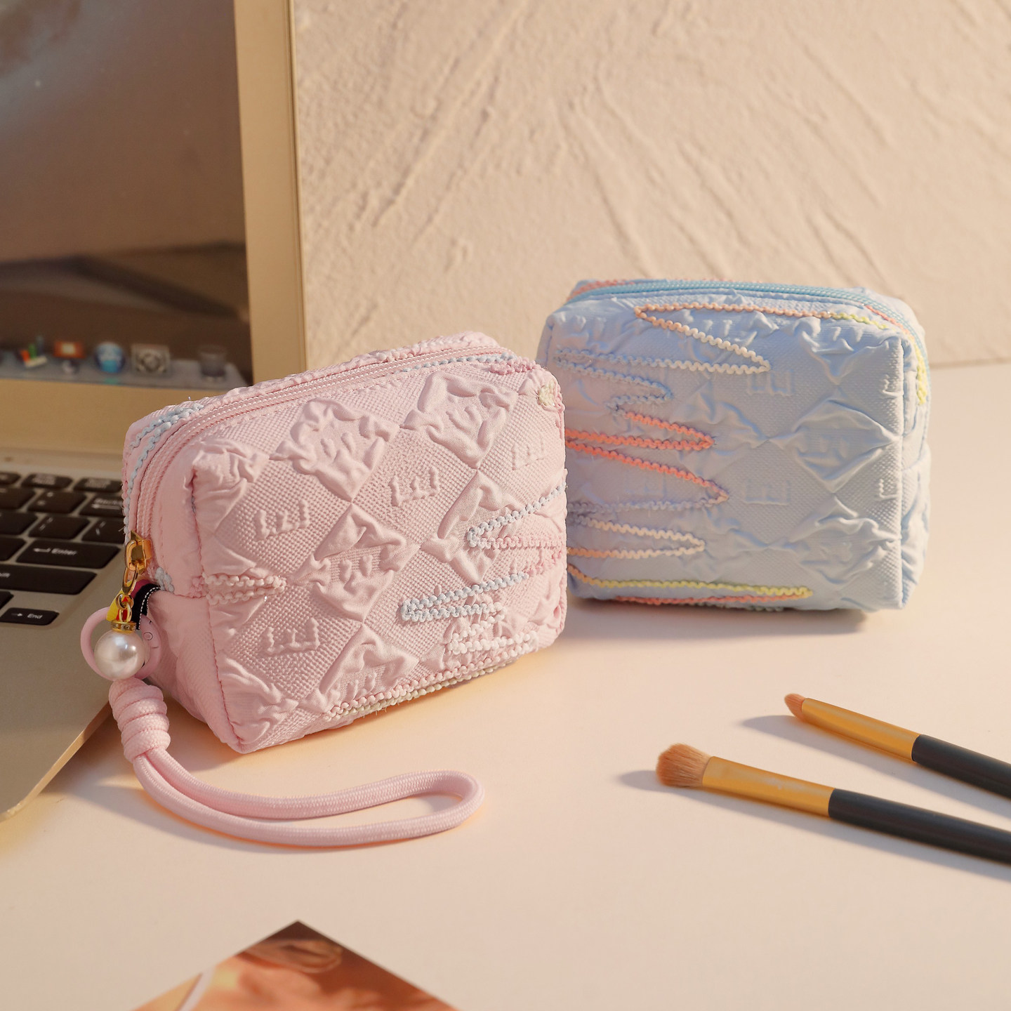 迷你化妆包口红化妆品女生便携零钱包小号补妆旅行包高颜值手拿包