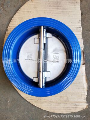 球墨铸铁双瓣对夹蝶形止回阀H77X-16Q不锈钢对夹蝶式止回阀