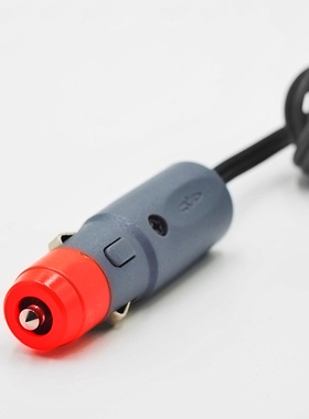 厂家环保认证新款灰色红头大功率点烟器1m线长PC料耐温品质现货