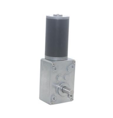 DC 12V 24V蜗轮蜗杆减速电机双轴5-470Rpm自锁可调速正反转电机