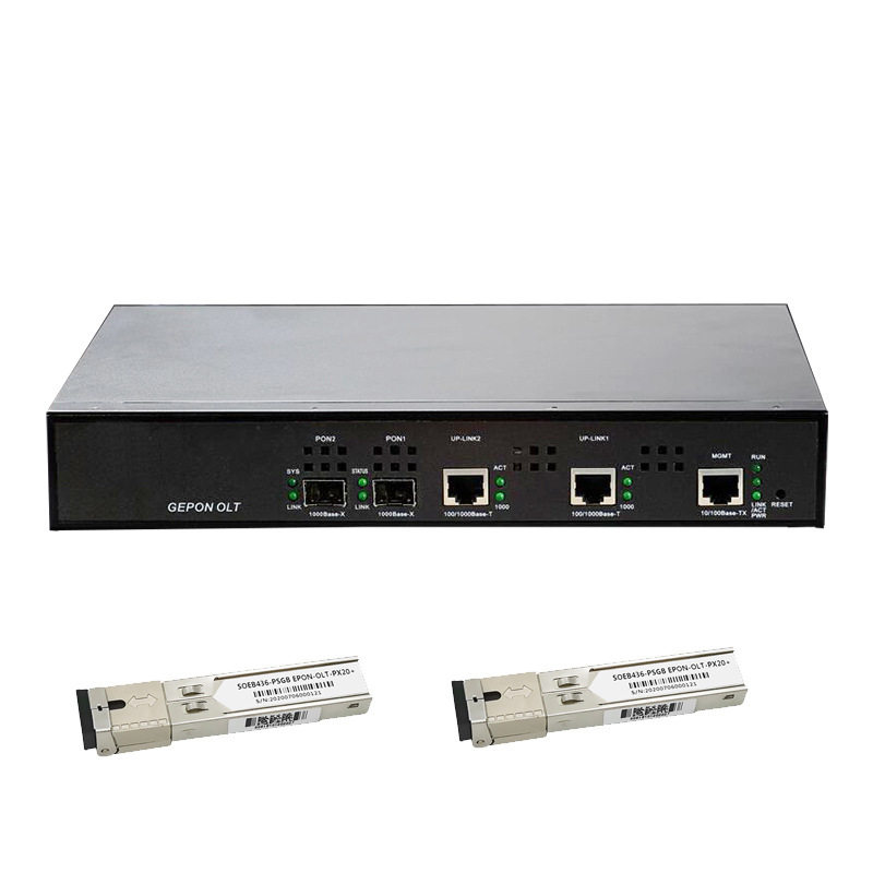 EPON OLT 2口迷你型CATV网管功能交换光纤猫ONU光猫带2个PON模块