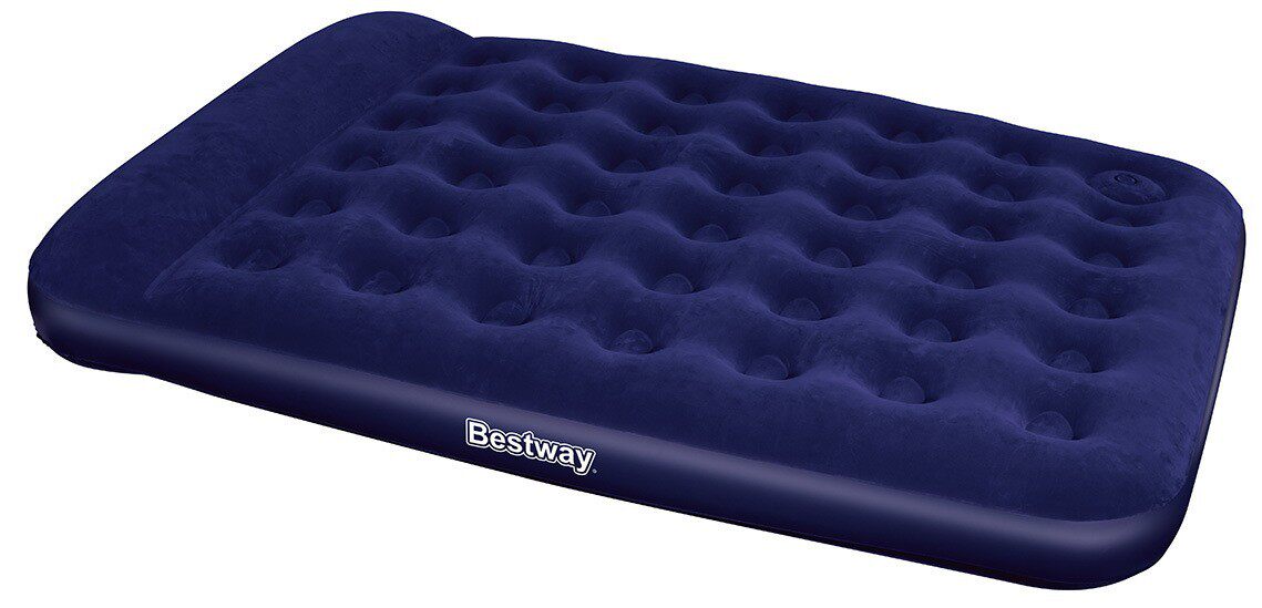 Bestway 67226 双人加大内置脚泵植绒床垫 户外室内充气床