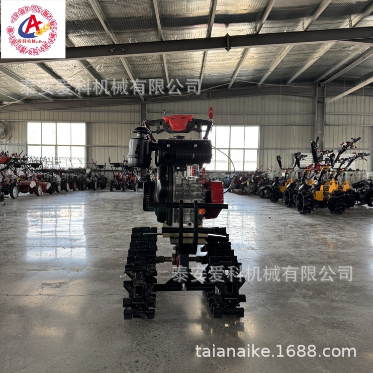 双链轨微耕机犁地机旋耕机新款小型家用微耕机履带可翻地松地开沟