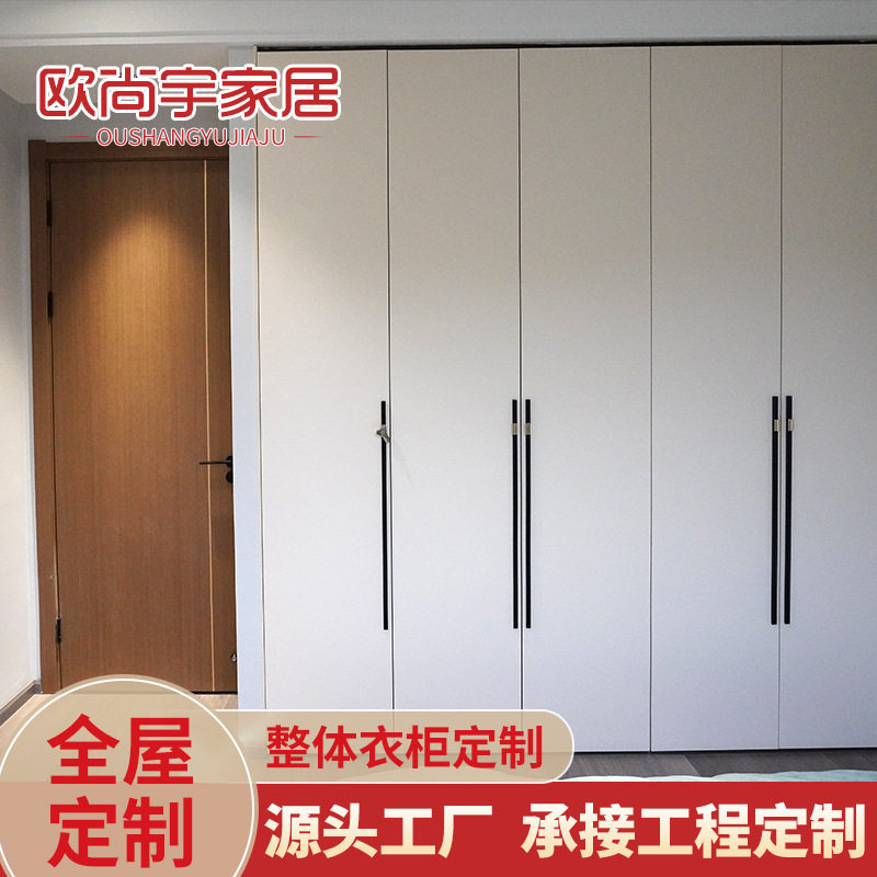 房间衣柜门简约现代经济型家具卧室组装柜子推拉平开木质衣橱