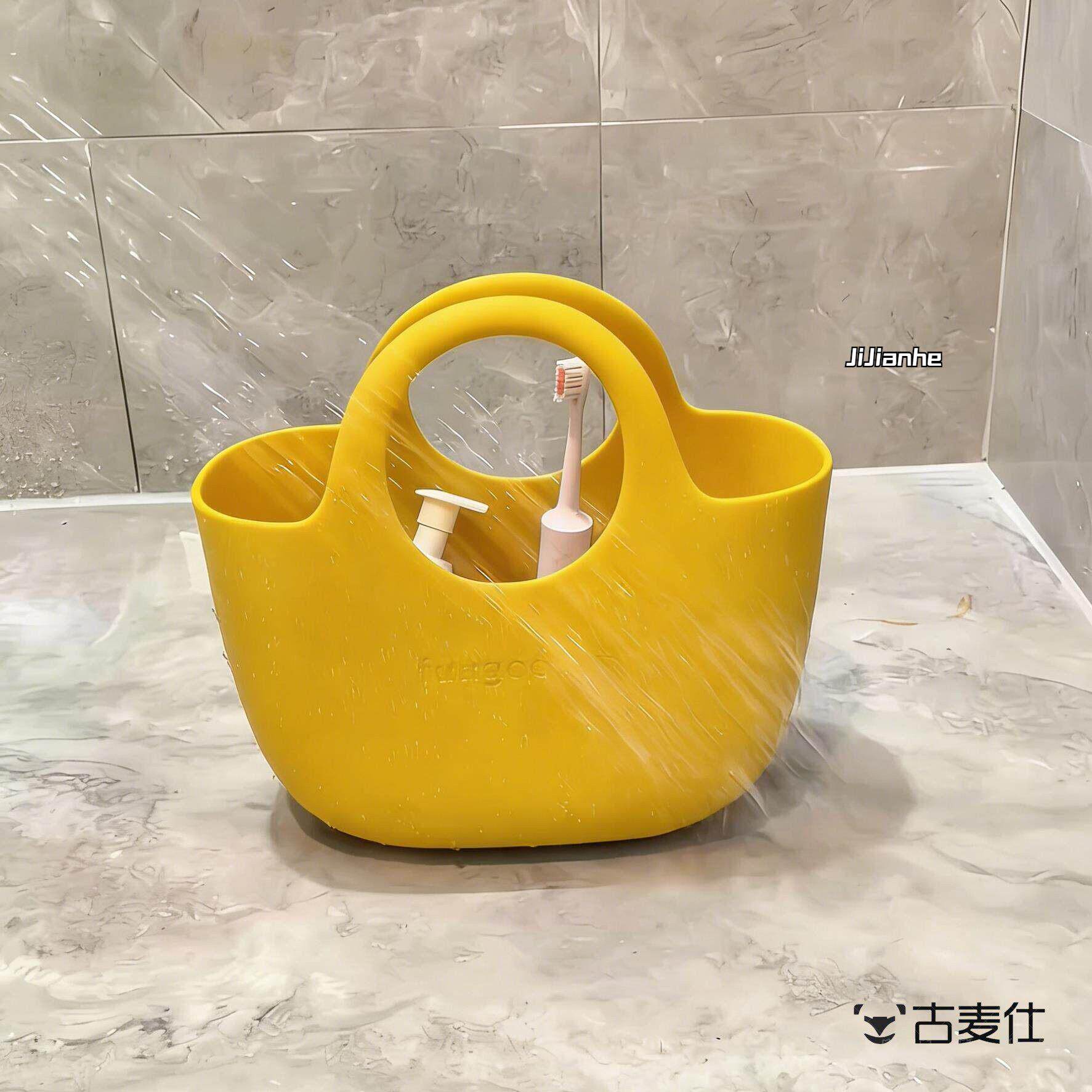 洗漱收纳包浴筐手提篮洗澡收纳篮菜篮子包防水包高颜值2026新款