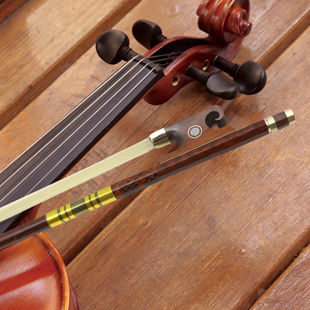 小提琴琴弓蛇纹木小提琴4/4琴弓高档蛇纹木牛角造型尾库蒙古马尾