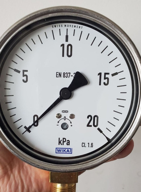 膜盒表  612  WIKA    压力表  半钢压力表    611.10.063