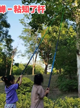 粘知瞭杆伸缩捕蝉杆知瞭猴竿捉抓知瞭工具粘蝉竿81013米捕蝉神器