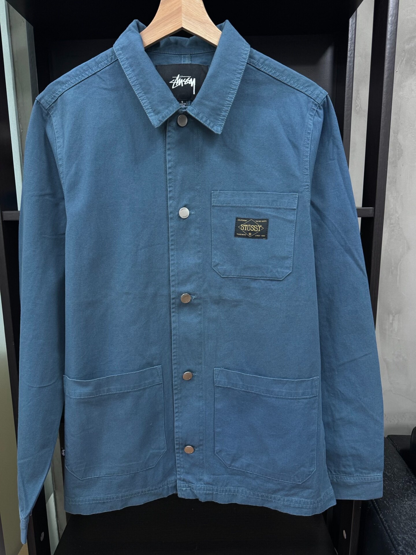 ussy工装衬衫外套 蓝绿色