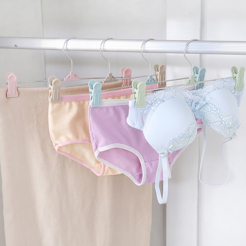 10个装家用多功能防滑裤架裤挂可调节伸缩裤子收纳架带夹子衣架