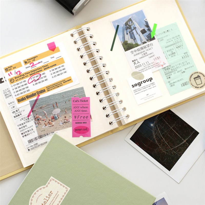 paperian简约纯色硬面4x6寸覆膜相册明信片拍立得四格收纳册