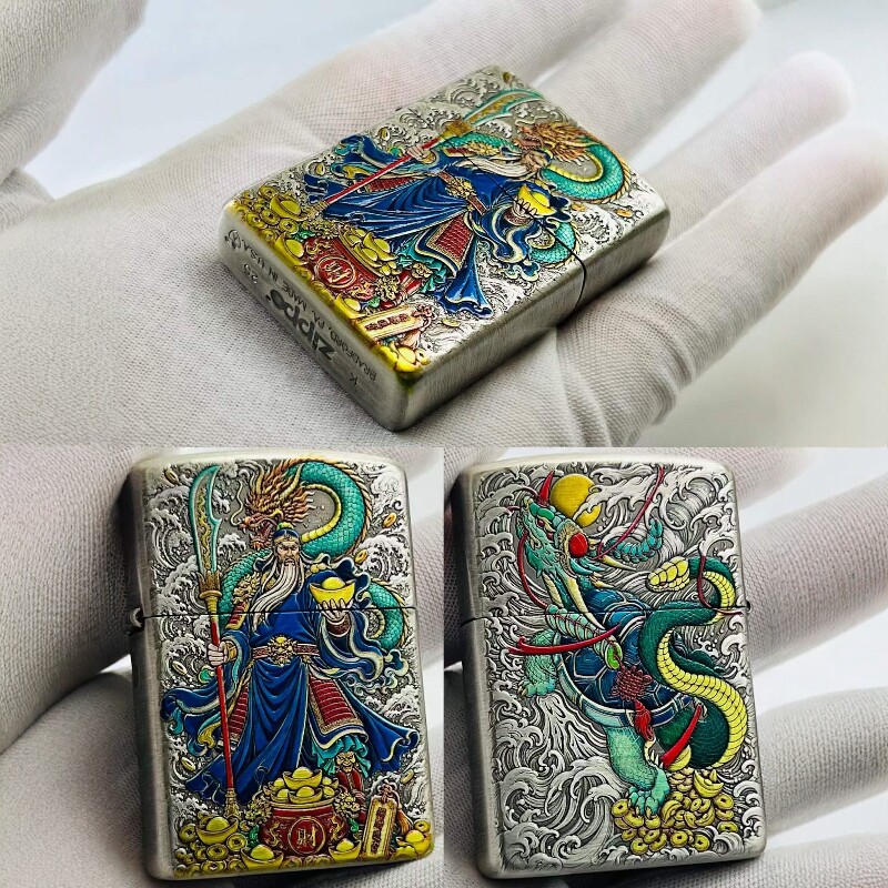 正版Zippo/之宝打火机武财神关羽