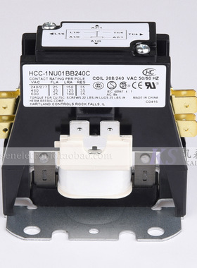 208V/240V 2单相 HCC-1NU01BB240C 空调交流接触器