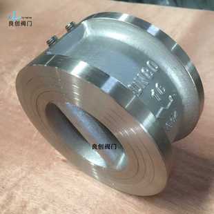 16P不锈钢弹簧单向阀蝶式 对夹止回阀D76W 止回阀
