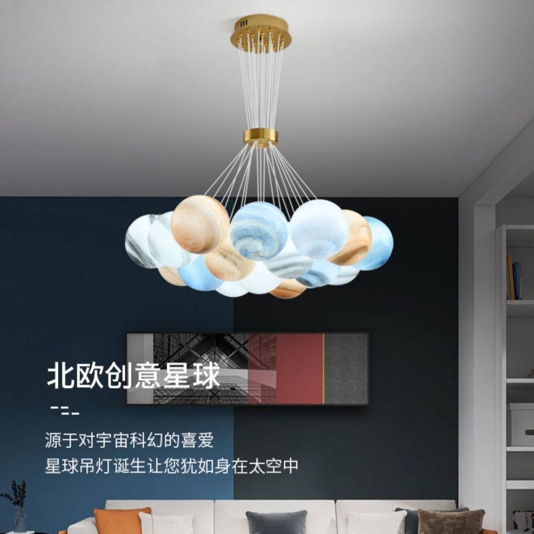 客厅灯吊灯简约现代月球灯泡泡星球餐厅灯主卧室灯网红北欧灯具,模玩/动漫/周边/娃圈三坑/桌游,文化/体育周边,淘宝优惠券,粉丝福利购,淘宝优惠卷