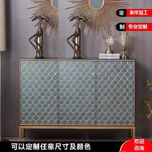 后现代轻奢鞋 入户进门厅柜 柜家用门口大容量储物新中式 玄关柜美式