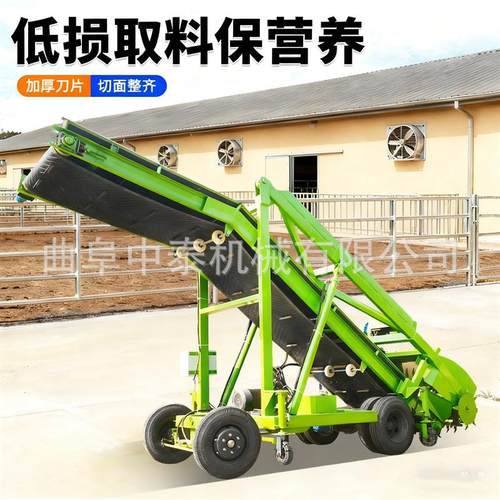 青贮挖料机 移动灵活自走式扒草机 大动力自走式青储草料扒料机