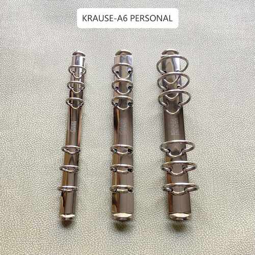 Krause活页夹A6K环可替换Gillio活页环A6 Personal银 镍