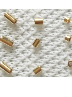 1.5mm1000个配件14k包金保色定位管固定夹扁收尾扣定位隔珠v648