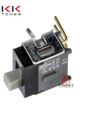 日本NKK AS12AH AS-12超小型滑动开关 3脚2档 直角型配有支架