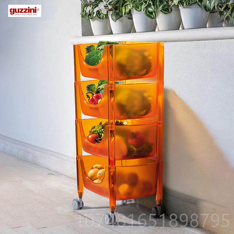 正品利快u小推车意大利gzzini厨 多层带房轮果蔬收纳架子整理筐置