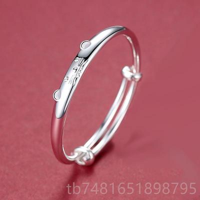 正品宝宝足银999纯银手镯子孩婴儿童男女小岁满月礼银饰品周生猪